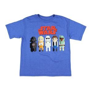 Boys Star Wars Characters Graphic Blue T-Shirt XXL NEW